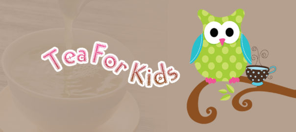 kid cartoon owl on a branch - tea for kids concept image