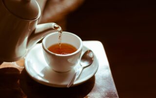 Pouring a cup of tea